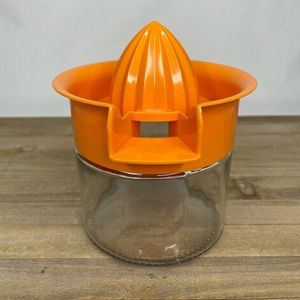 Excellent Condition Vintage Orange Top Glass Juicer